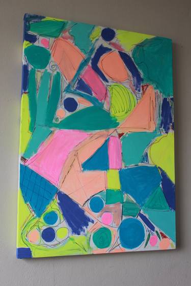 Print of Cubism Abstract Paintings by María Iriarte