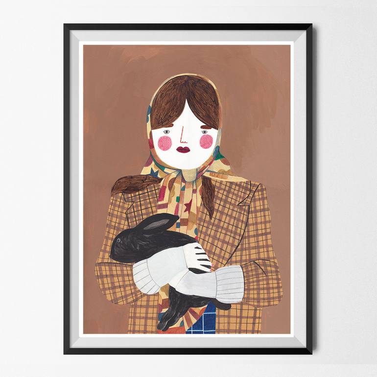 Original Illustration People Painting by Daria Solak