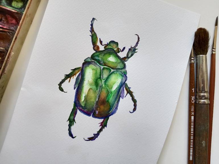 Bug Painting by Sophia Shabhay | Saatchi Art