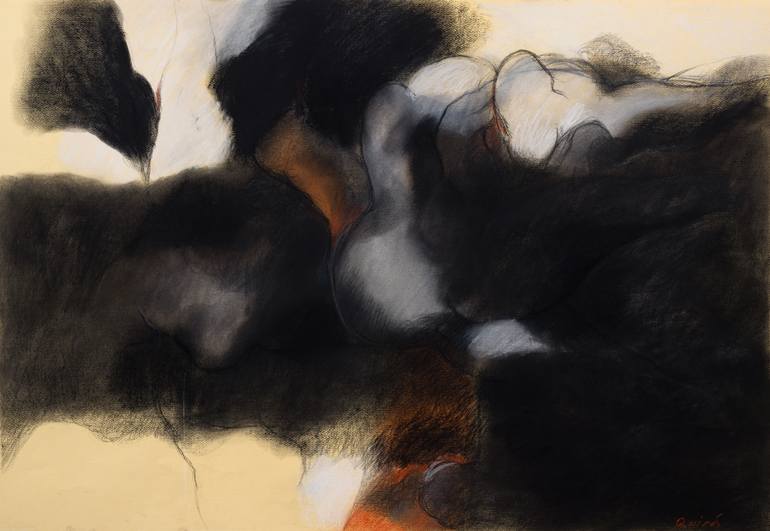 Original Abstract People Painting by Julio Quiroz