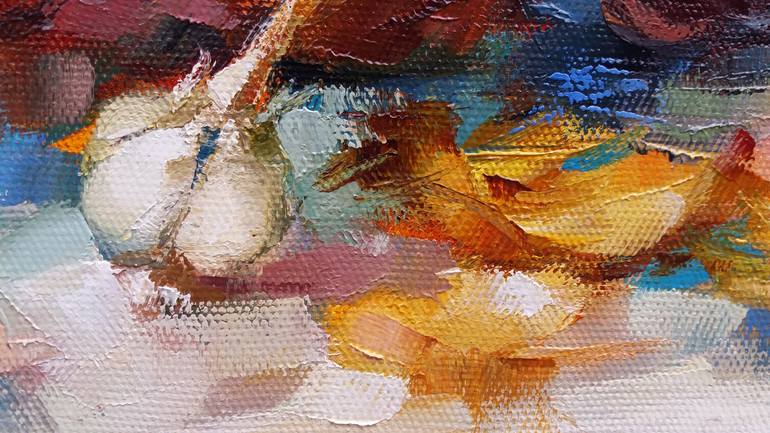 Original Impressionism Still Life Painting by Anna Khomchyk