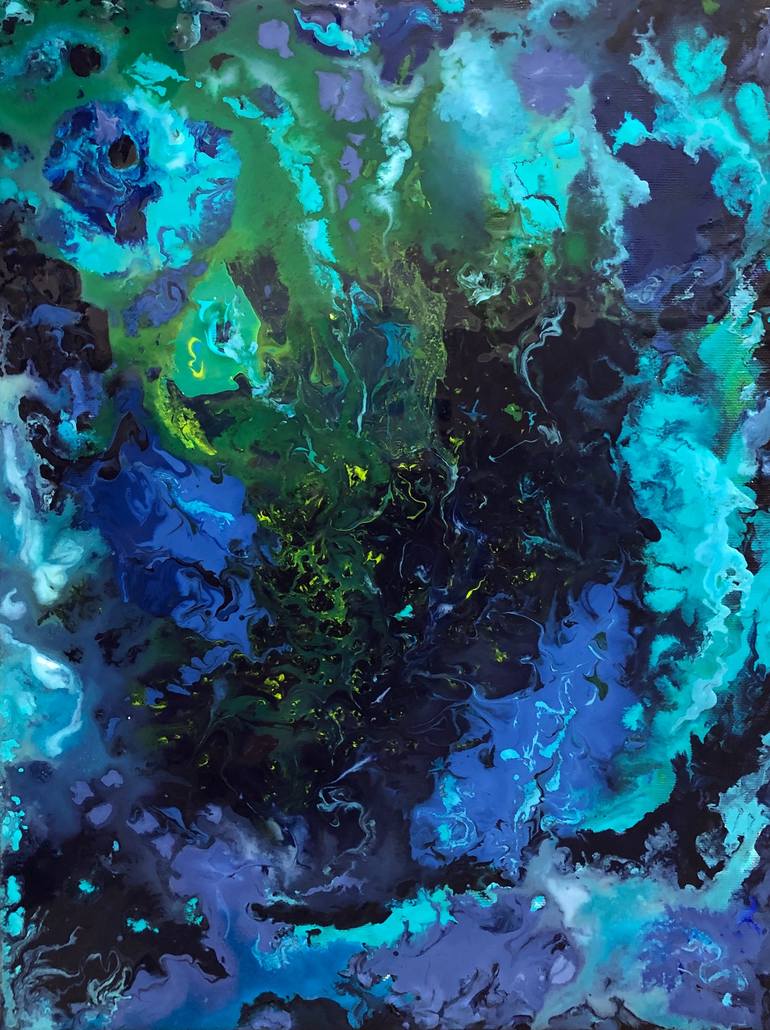 chrysocolla Painting by Nezihe Karakaya | Saatchi Art