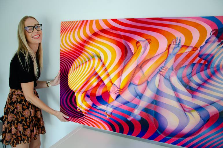 Original Contemporary Love Painting by Gese Color