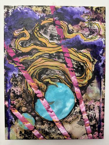 Original Pop Art Outer Space Paintings by Peggy Deloach
