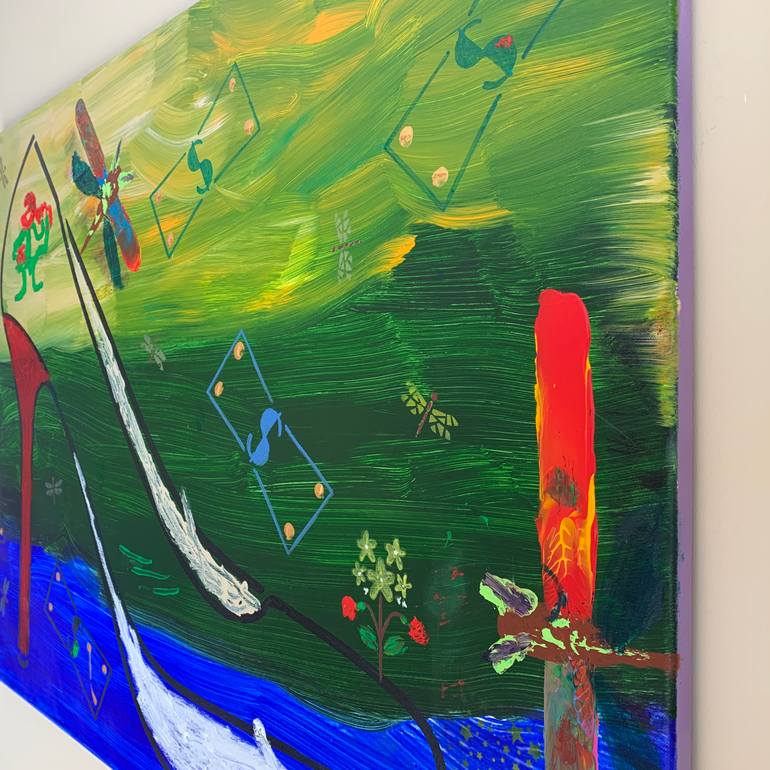 Original Abstract Expressionism Fashion Painting by Mg Garrett