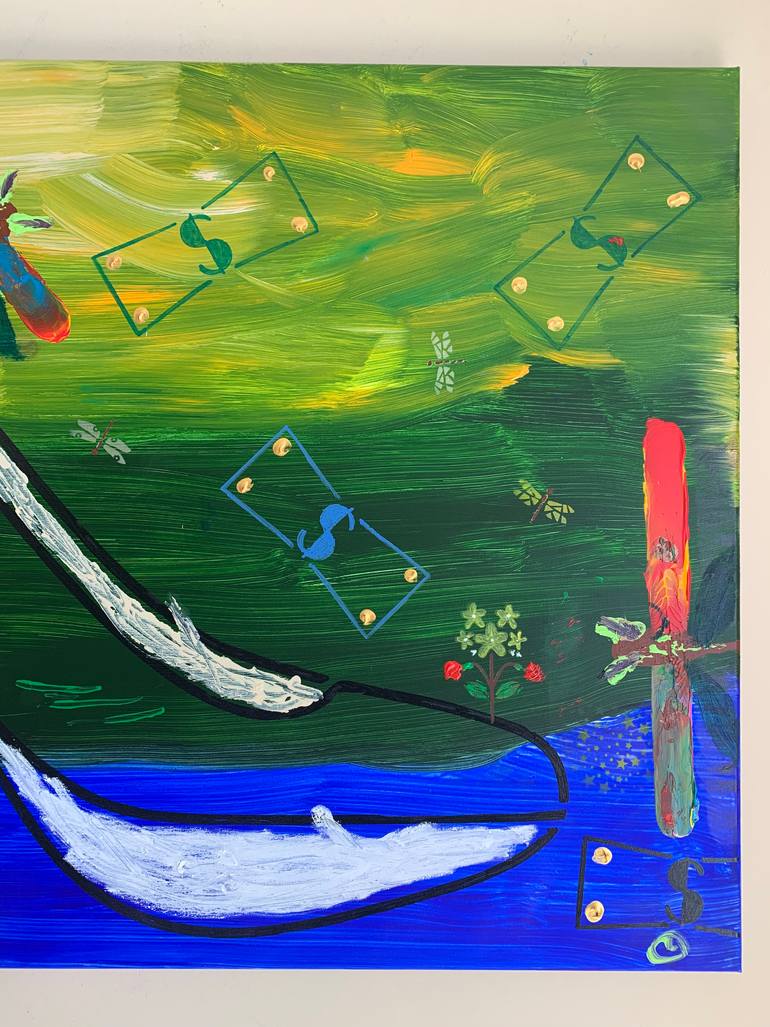 Original Abstract Expressionism Fashion Painting by Mg Garrett