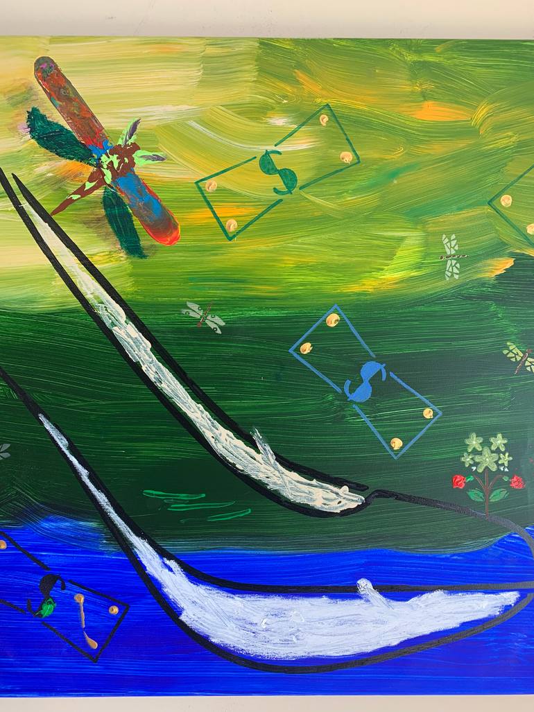 Original Abstract Expressionism Fashion Painting by Mg Garrett
