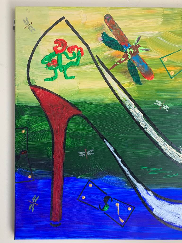 Original Abstract Expressionism Fashion Painting by Mg Garrett