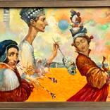 Musicians, Original oil Painting, Ready to Hang, Framed by Tigran Hovumyan