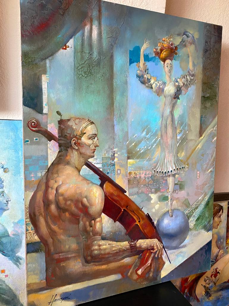 Original Figurative Music Painting by Tigran Hovumyan