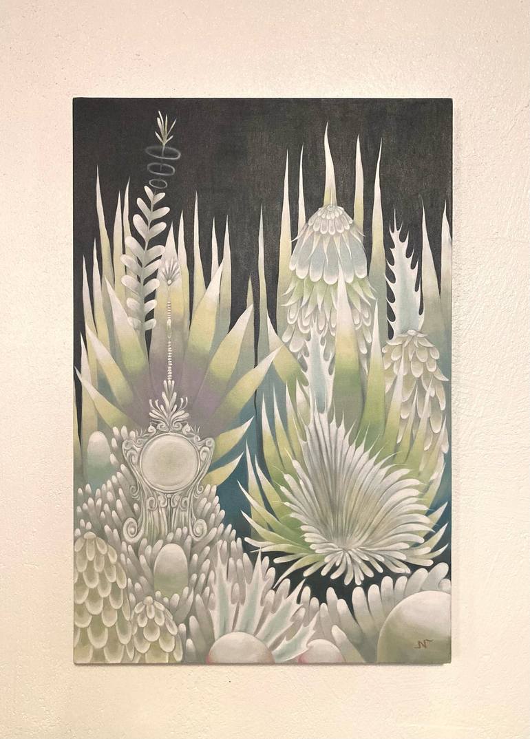 Original Art Deco Botanic Painting by Neeka Allsup