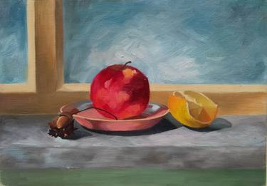 Still Life With Fruit, Pitcher, and Cup Painting by Anastasia Zinkerman