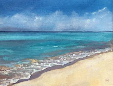 Original Impressionism Beach Paintings by Rebecca Jacob