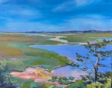 Original Impressionism Beach Painting by Rebecca Jacob