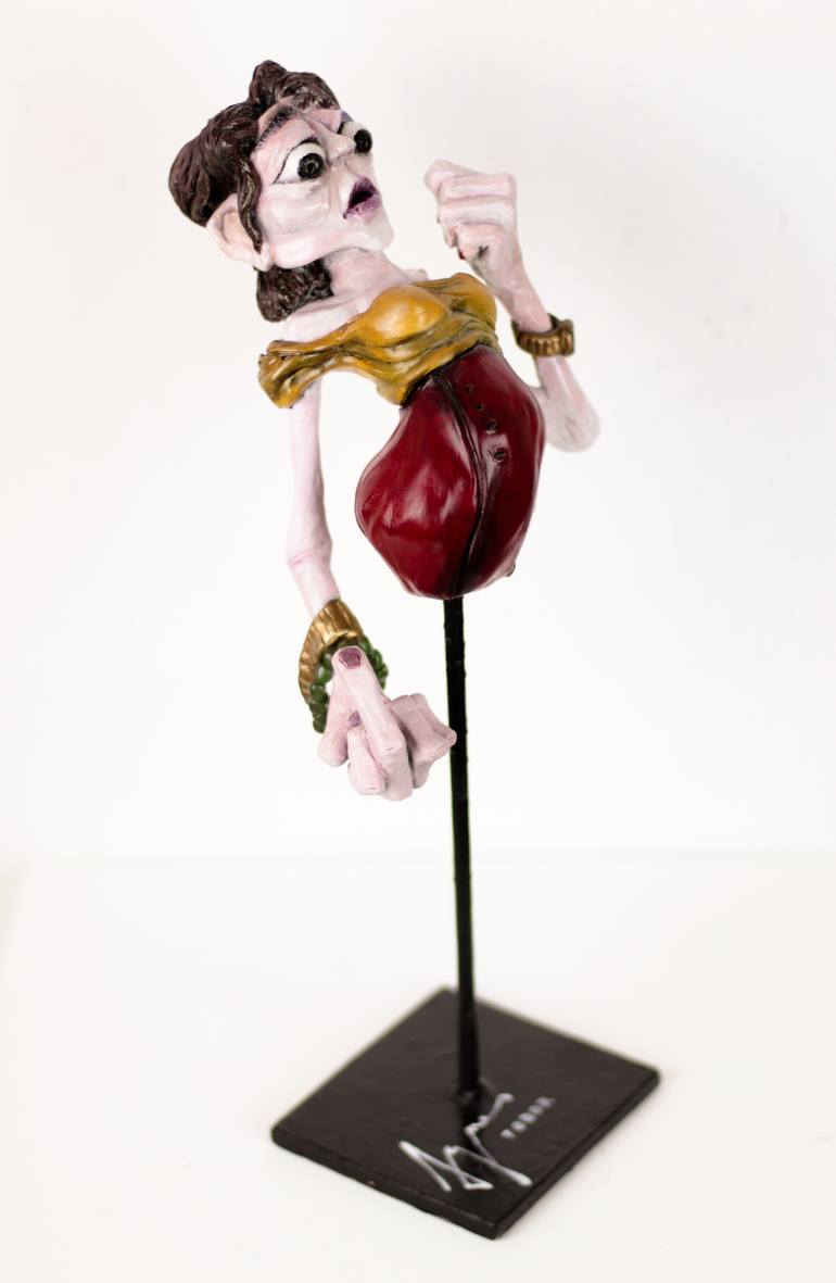 Original Figurative Humor Sculpture by Agnes Fodor