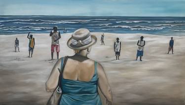 Original Figurative Beach Paintings by Colette Roost