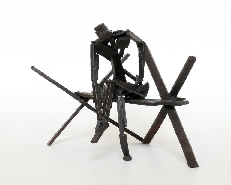 Original Cubism Abstract Sculpture by Kovács Tibor