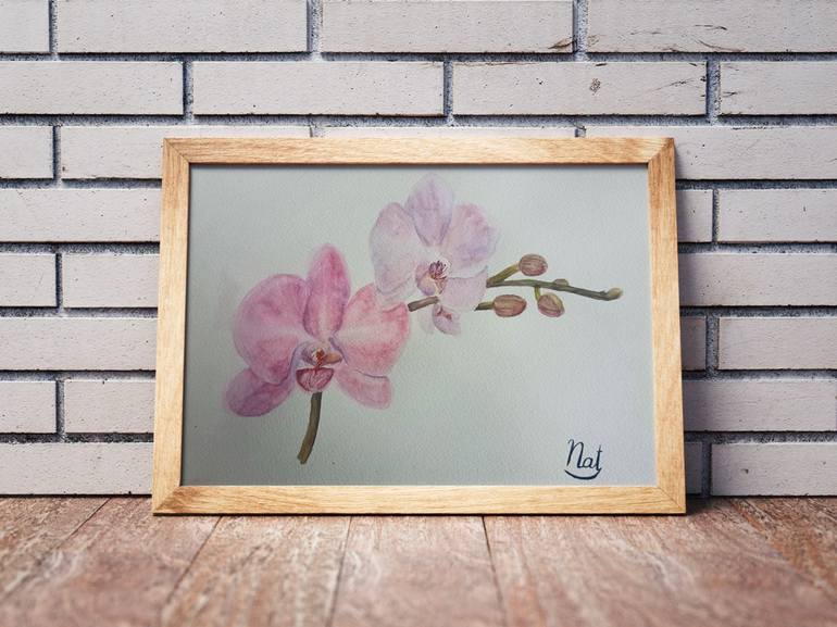 Fuchsia. Watercolor Painting, paper A4. Confidence Painting by Natalia  Shabai
