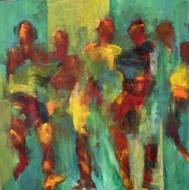 Print of Abstract People Paintings by Tine Weppler