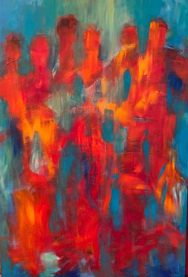 Original Abstract Expressionism Abstract Paintings by Tine Weppler