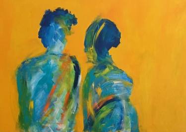 Original Abstract Expressionism People Paintings by Tine Weppler