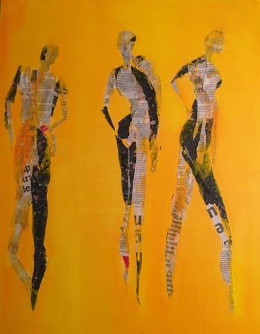 Original Figurative People Collage by Tine Weppler