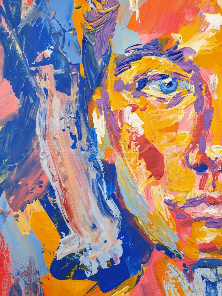 Original Abstract Portrait Painting by Anastasiia Koreshkova