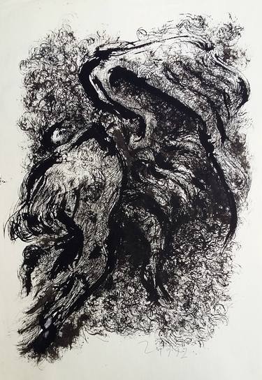 Print of Expressionism Fantasy Drawings by Yevhenii Chernov