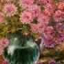 Pink chrysanthemums
Still life in the style impressionism.
Size 20" x 16" or 50 x 40 cm
Bouquet of pink chrysanthemums in a glass jug illuminated by the summer sun.