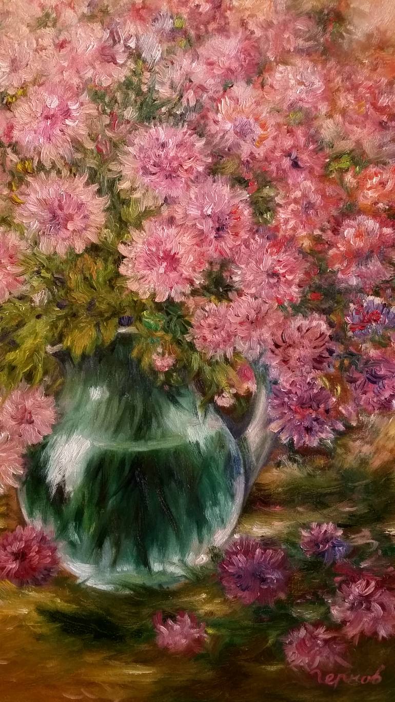 Original Impressionism Still Life Painting by Yevhenii Chernov