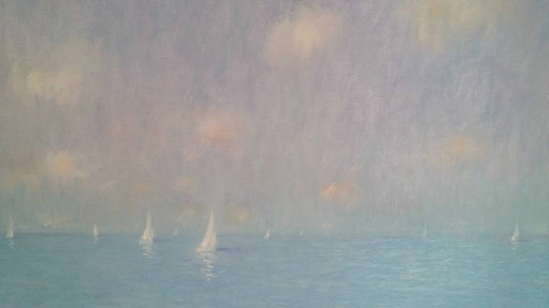 Original Impressionism Seascape Painting by Yevhenii Chernov