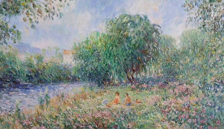 Original Impressionism Landscape Painting by Yevhenii Chernov