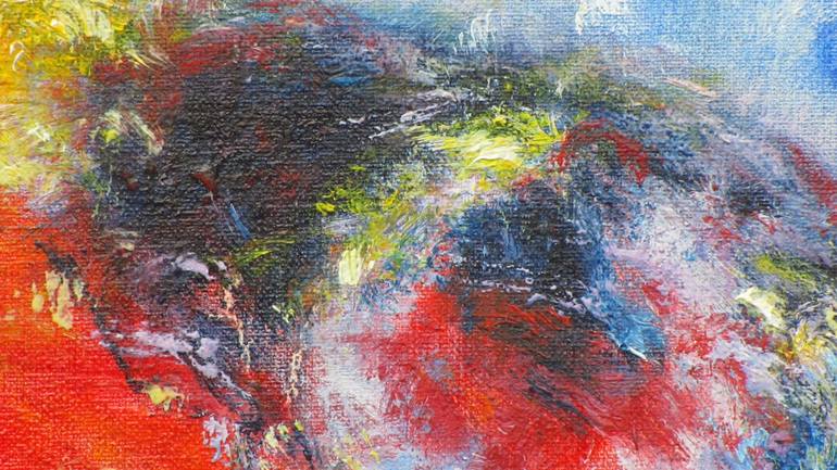 Original Abstract Expressionism Animal Painting by Kazimiera Dymek