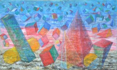 Print of Impressionism Geometric Paintings by Kazimiera Dymek