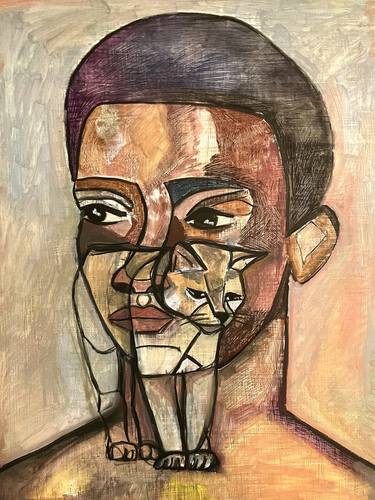 Original Cubism Portrait Paintings by Emma Brands