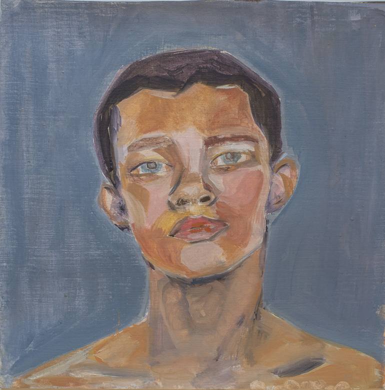 portrait of a boy 24cm/25cm Painting by Emma Brands | Saatchi Art