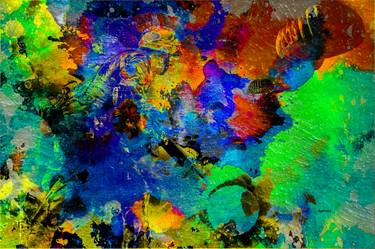 Original Abstract Expressionism Men Mixed Media by Don Barrett