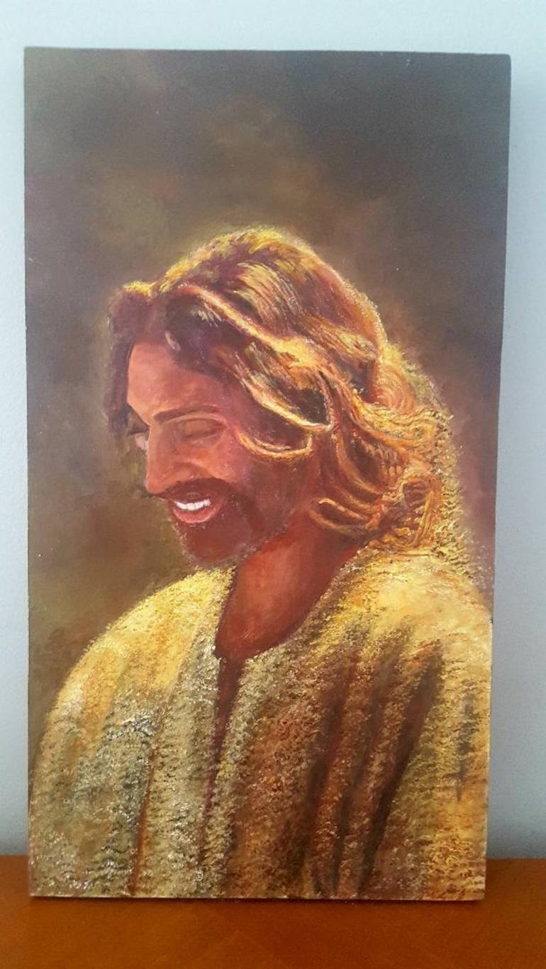 Acrylic Painting Of Jesus Painting By Georges Baron Saatchi Art