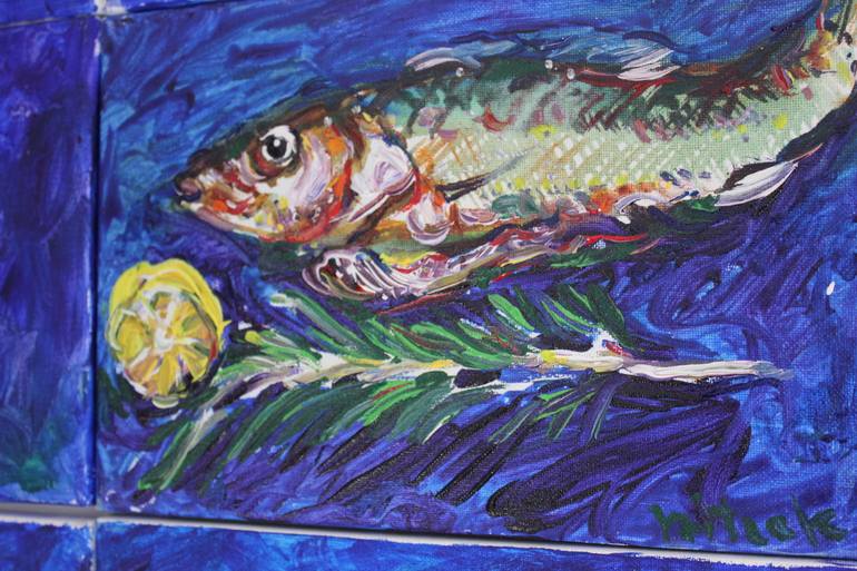 Original Figurative Fish Painting by Vjeran Cengic