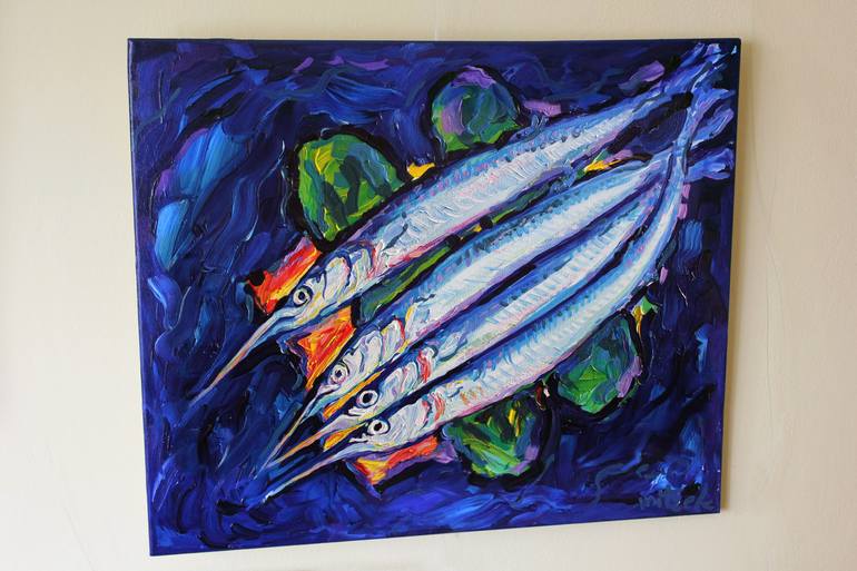 Original Figurative Fish Painting by Vjeran Čengić