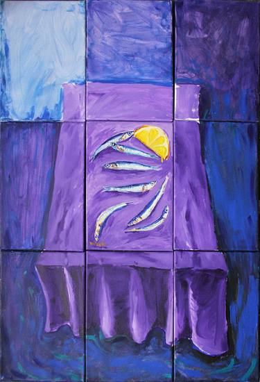 Original Figurative Fish Paintings by Vjeran Čengić