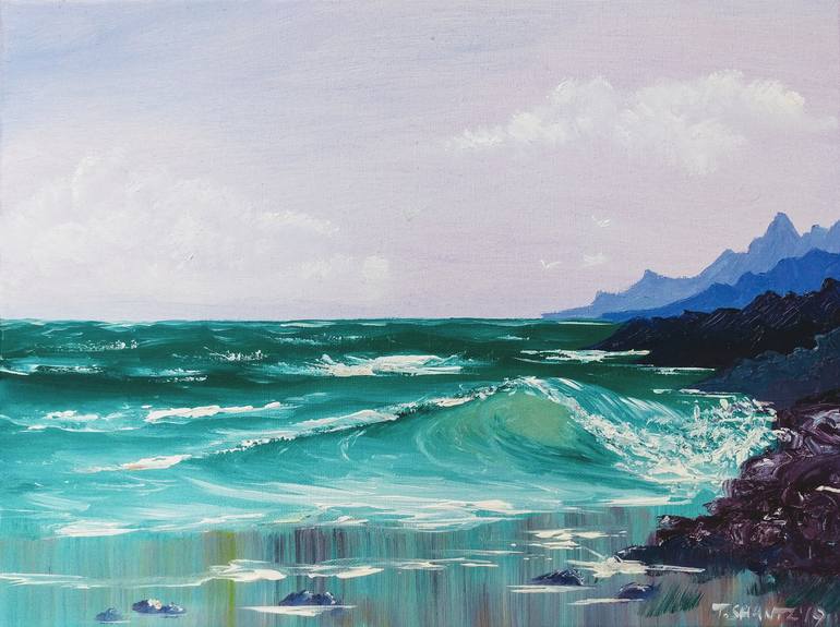 West Coast Seascape Painting By Tatsiana Shantz 