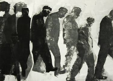 Original Expressionism People Printmaking by Paweł Kwiatkowski