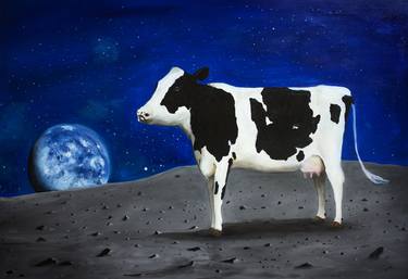 Original Cows Painting by Josef Karel