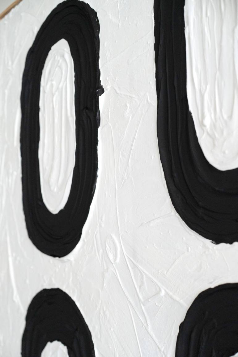Original Black & White Abstract Painting by White Abstracts