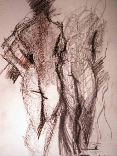 Original Figurative Nude Drawings by Renee Samuels