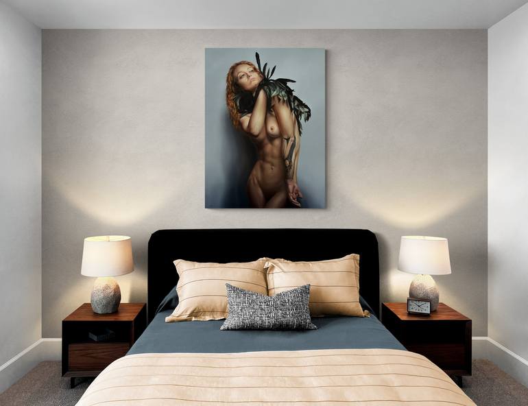 Original Figurative Nude Painting by Peter Duhaj