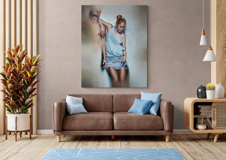 Original Figurative Erotic Painting by Peter Duhaj