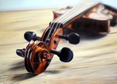 Still life with violin 1. (Artwork on commission) thumb