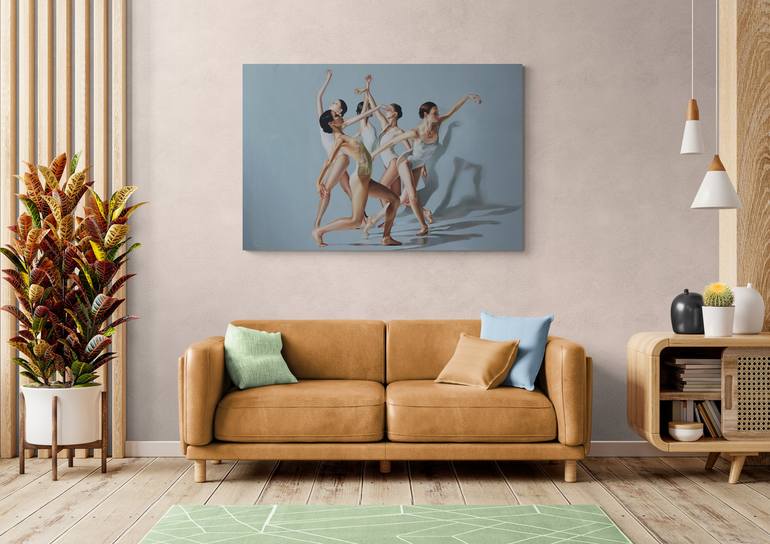 Original Figurative Women Painting by Peter Duhaj